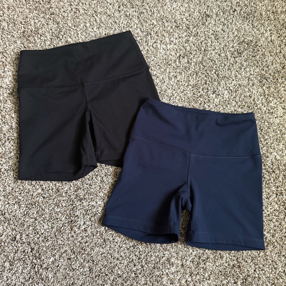 Yogalicious Black and Navy Athletic Shorts